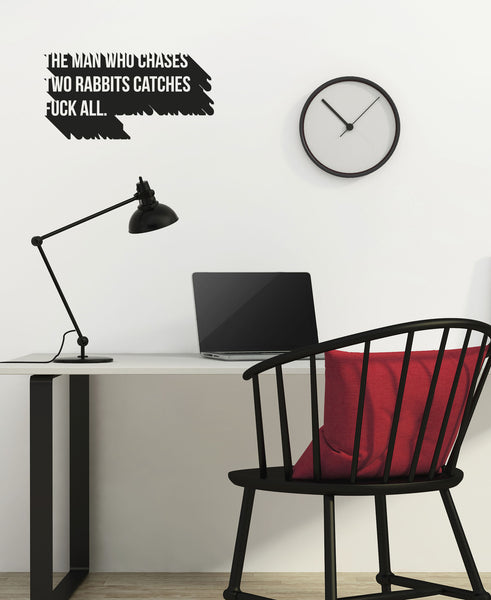 The Man Who Chases Two Rabbits - Blunt Wall Decal